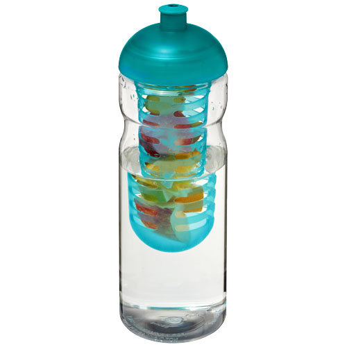 Bidon promotionnel et infuseur 650ml H2O Active® Translucide et Bleu aqua